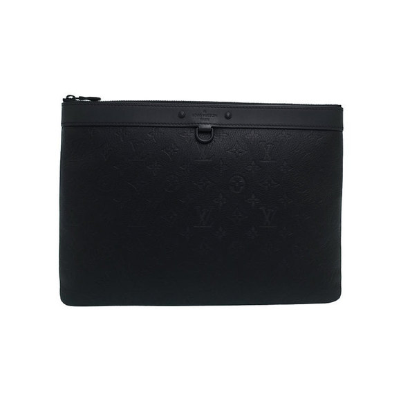 Louis Vuitton Monogram Shadow Discovery Bag Black Clutch Pochette - Picture 1 of 8